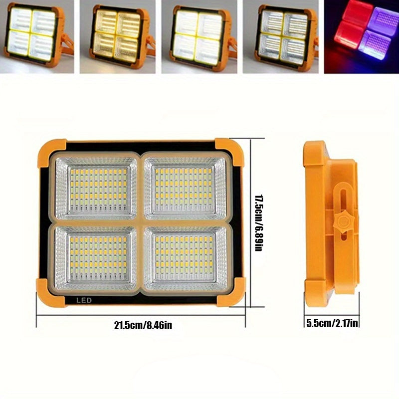 Solar LED Camping Lantern with Hook, Portable Outdoor Light, 5 Adjustable Modes for Camping, Emergencies & Power Outages