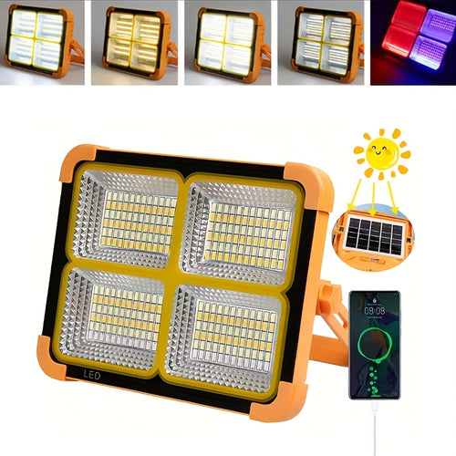 Solar LED Camping Lantern with Hook, Portable Outdoor Light, 5 Adjustable Modes for Camping, Emergencies & Power Outages